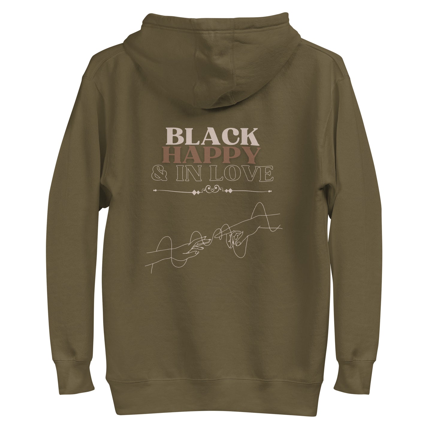 Black, Happy, & In Love Unisex Hoodie