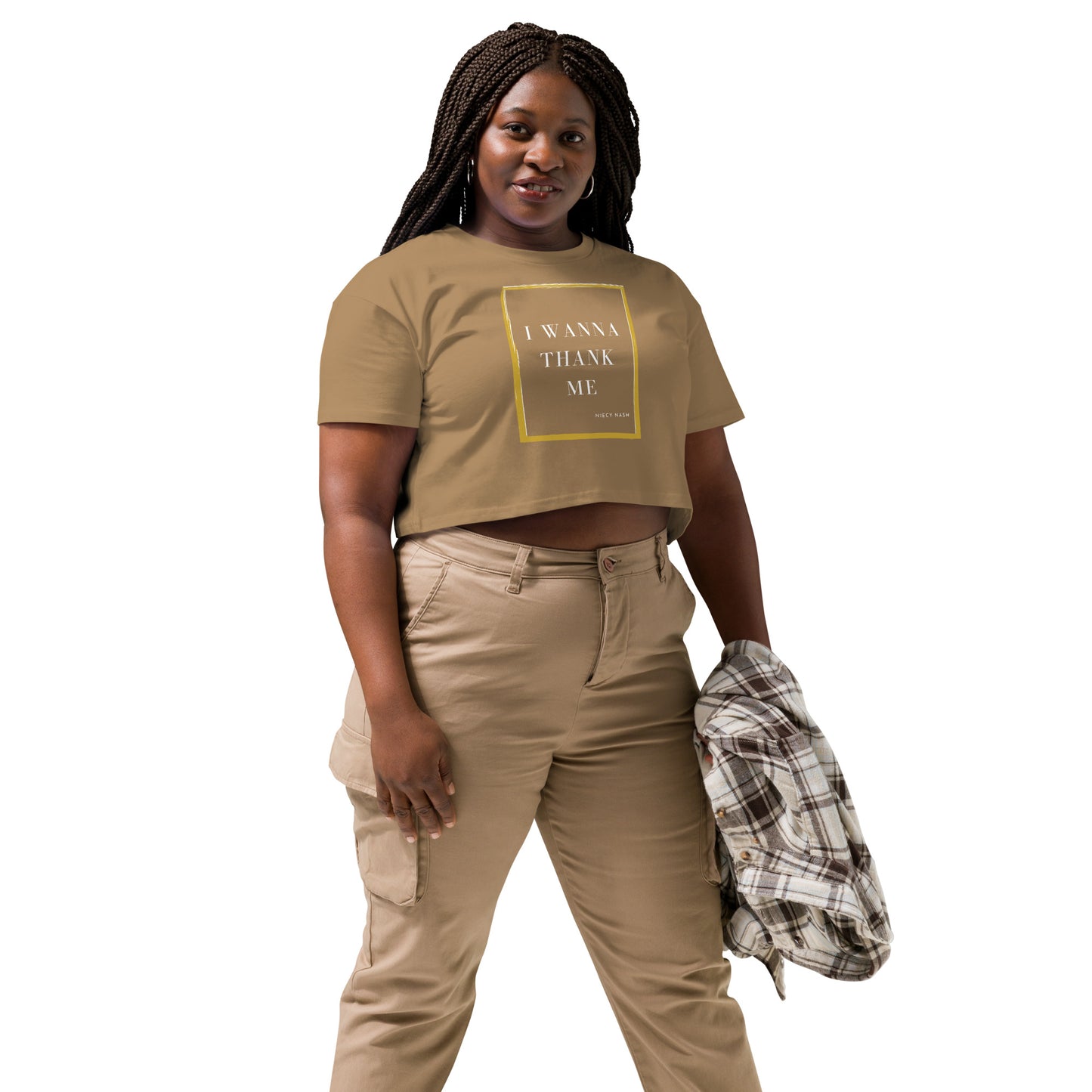 I Wanna Thank Me Frame Crop Top