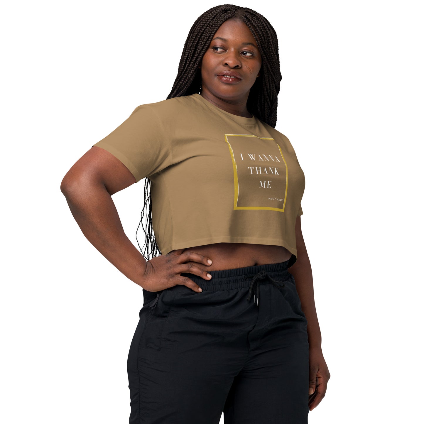 I Wanna Thank Me Frame Crop Top