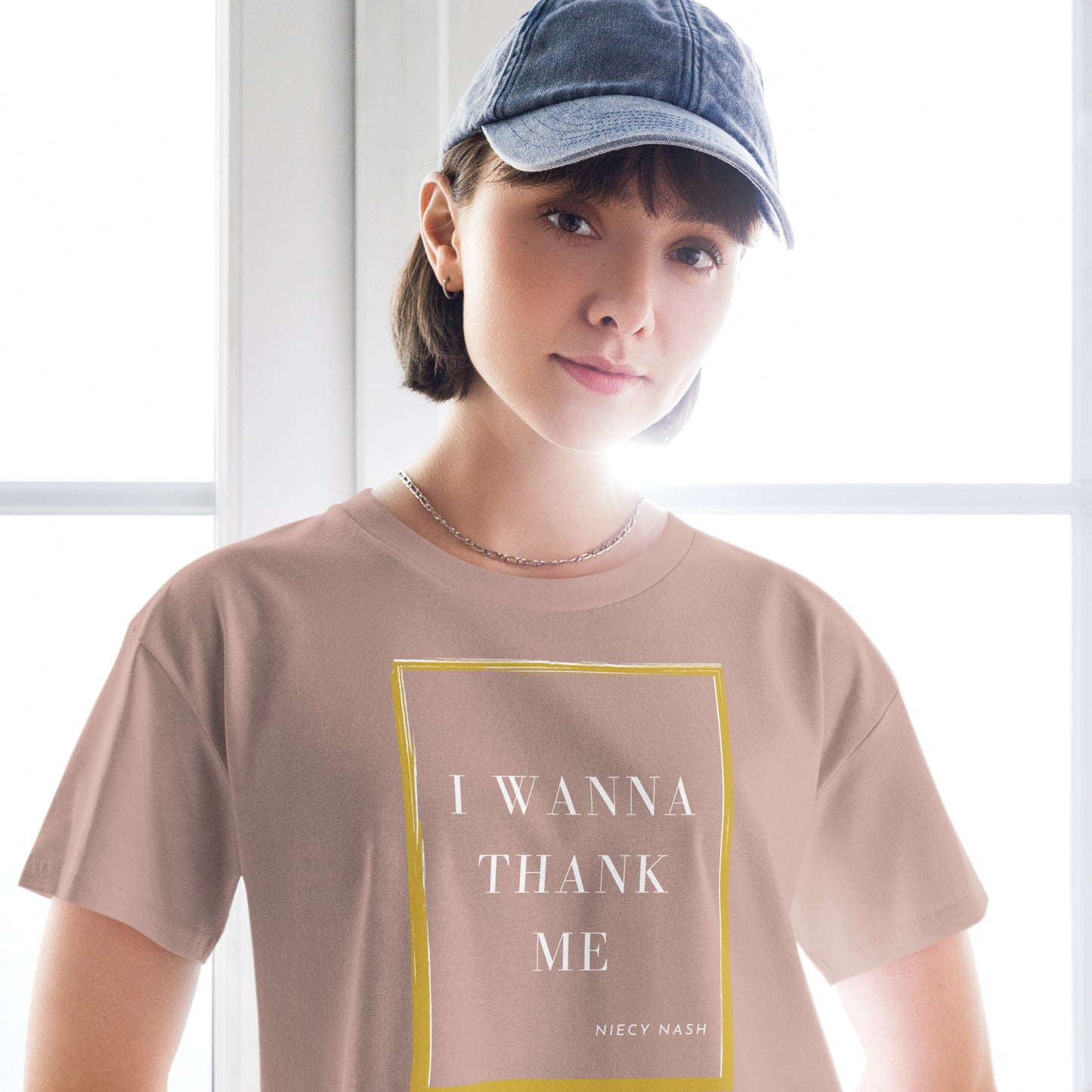 I Wanna Thank Me Frame Crop Top