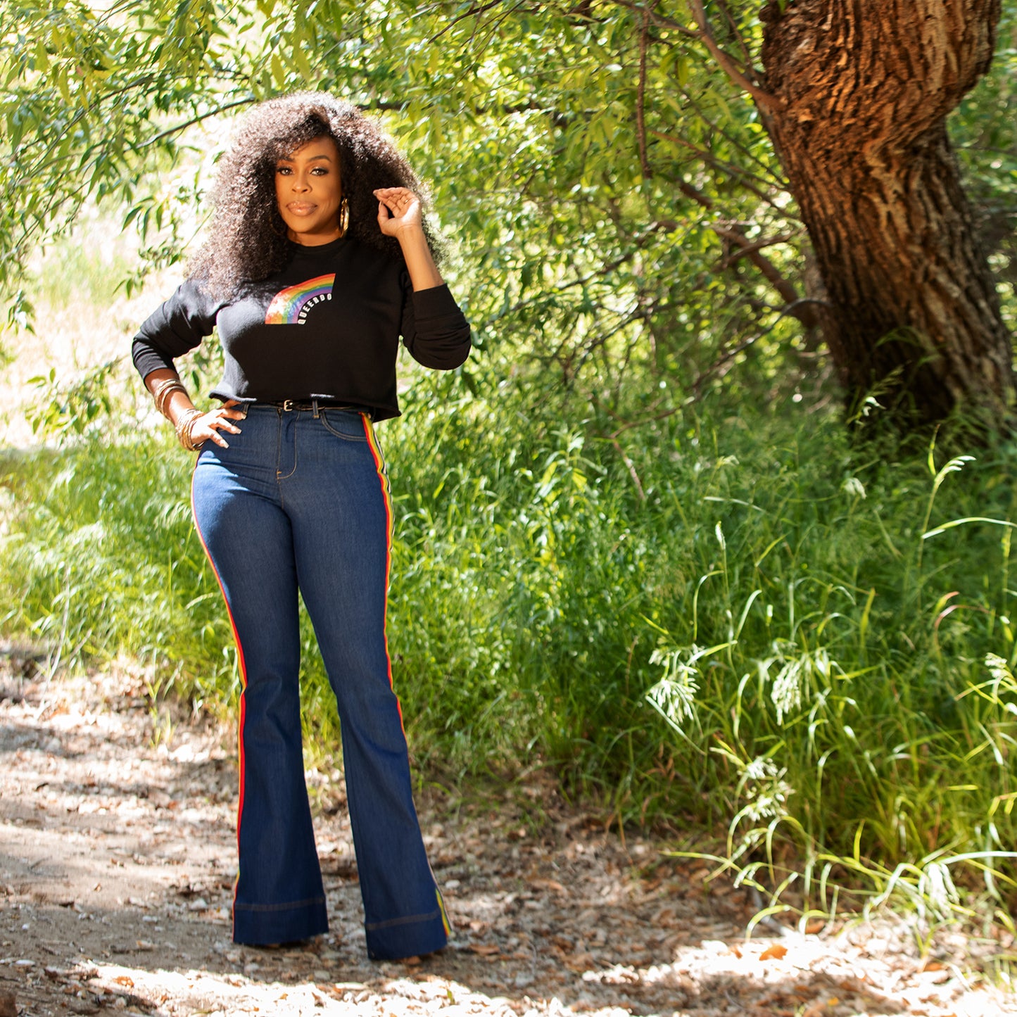 Queerdo Rainbow Crop Sweatshirt